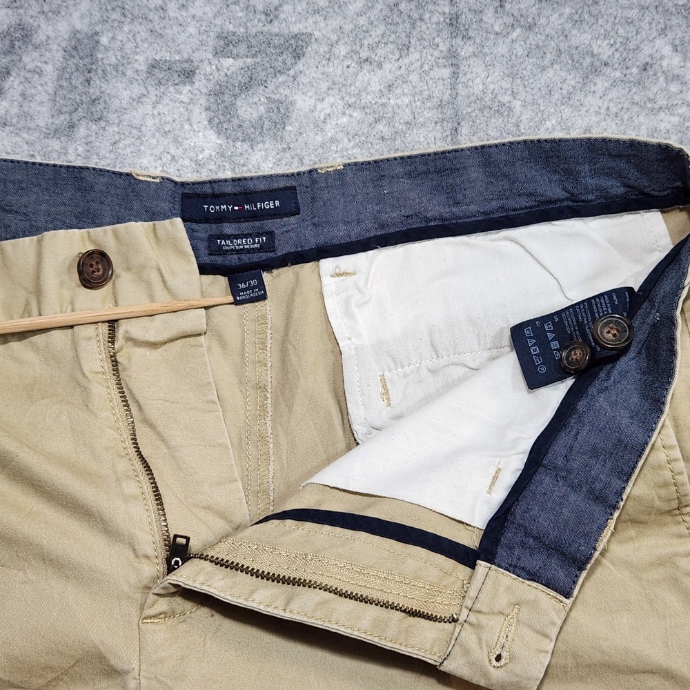 Tommy Hilfiger Pants‎ Mens 36x30 Tailored Fit Beige Regular Straight